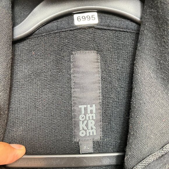 Thom Krom Hoodie Mens XL Black Avant Garde Full Zip Distressed - Picture 6 of 11